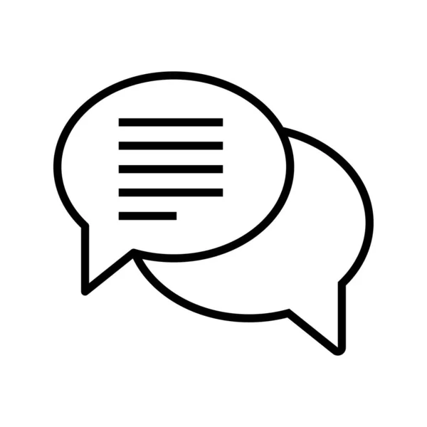 Speech bubbles line style icon — Stock Vector