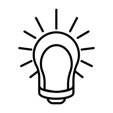 ampul ışık çizgisi biçimi simgesi
