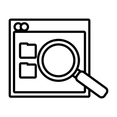 Büyütme cam çizgisi biçiminde bir web sayfası