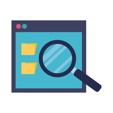 Büyüteç düz stil web sayfası