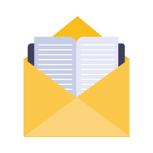 Envelope mail ícone de estilo plano —  Vetores de Stock