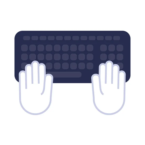 Clavier ordinateur style plat icône — Image vectorielle