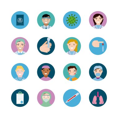 Sağlık personelinin oluşturduğu simgeler