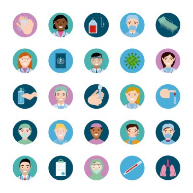 Sağlık personelinin oluşturduğu simgeler