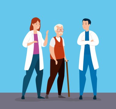 Yaşlı adam grup doktorlarından bahsediyor.