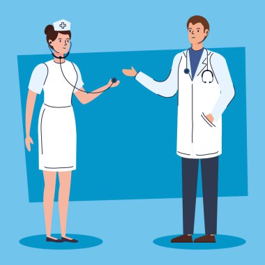 Hemşire Avatar karakterli doktor erkek.