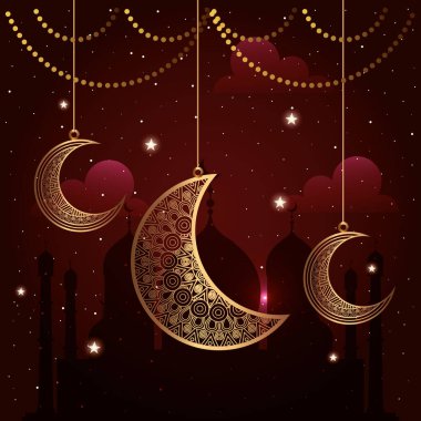 Ramazan Kareem 'in ayı asılı posteri.