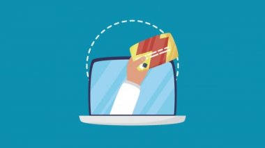 Bilgisayarlı ve kredi kartlı online alışveriş teknolojisi