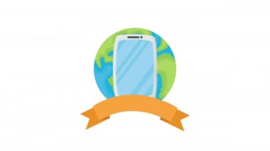 Akıllı telefon ve Dünya gezegeniyle çevrimiçi alışveriş teknolojisi