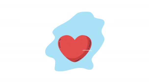 Сердце кардио с пульсовой анимацией — стоковое видео