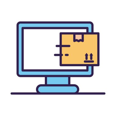 kutu karton dağıtım hizmeti içeren masaüstü çevrimiçi satırı ve doldur