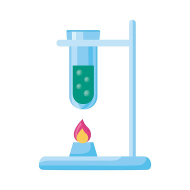 brülör laboratuarında tıbbi tüp testi detaylı biçim simgesi