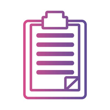 doküman gradyan biçim simgesiyle tıbbi denetim listesi