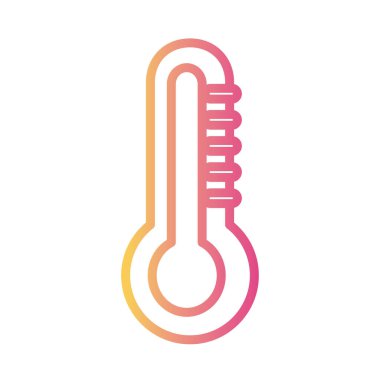 tıbbi termometre aracı doğrusal gradyan biçim simgesi