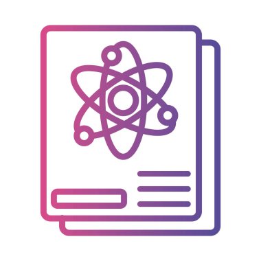 Belge doğrusal gradyan biçiminde atomun tıbbi sembolü