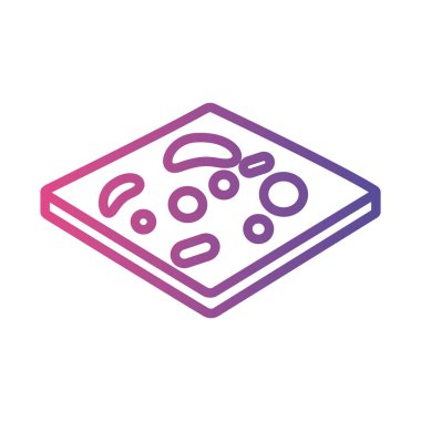 Laboratuvar camı doğrusal gradyan tarzında bakteri kültürü