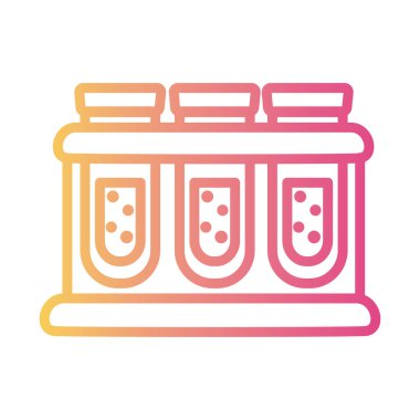 Temel laboratuvar doğrusal gradyan biçim simgesinde tıbbi tüpler testleri