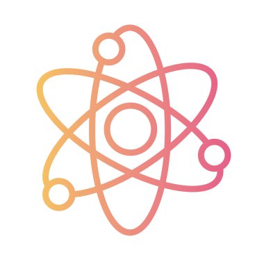 atom medikal sembolü doğrusal gradyan biçim simgesi