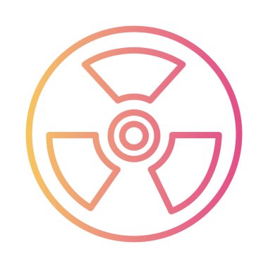 Nükleer uyarı sinyalleri doğrusal gradyan biçimi simgesi