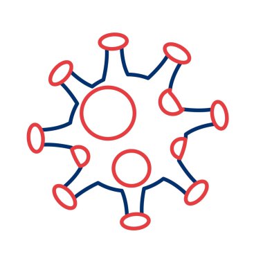 covid 19 parçacık çizgisi biçimi simgesi