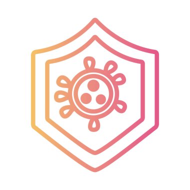 covid 19 parçacık kalkan doğrusal gradyan biçim simgesi