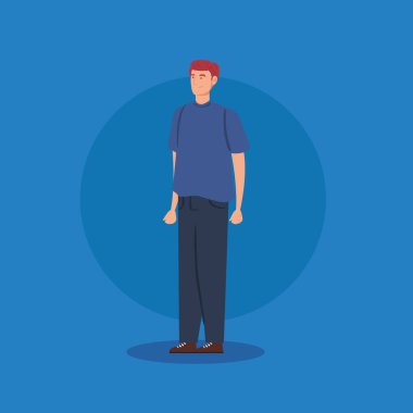 Genç adam avatar karakter simgesi