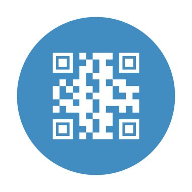 qr kodu daire vektör tasarımı içinde