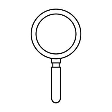 İzole lupe ikon vektör tasarımı