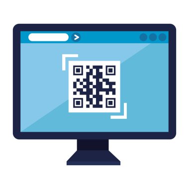 qr kodu bilgisayar vektör tasarımı içinde
