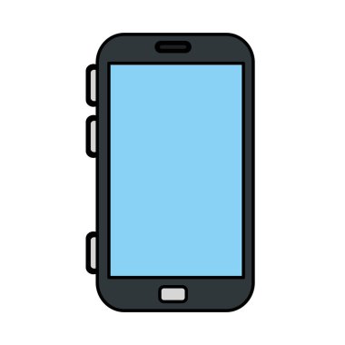 İzole edilmiş dijital akıllı telefon vektör tasarımı