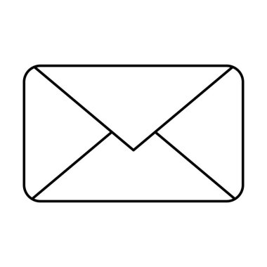 İzole edilmiş zarf ileti vektör tasarımı