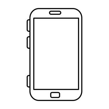 İzole edilmiş dijital akıllı telefon vektör tasarımı
