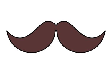 İzole edilmiş erkek bıyık vektör tasarımı