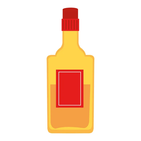Diseño aislado de vectores de botellas de tequila mexicana — Vector de stock