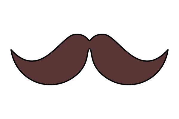 Isolerad vektordesign för manlig mustasch — Stock vektor