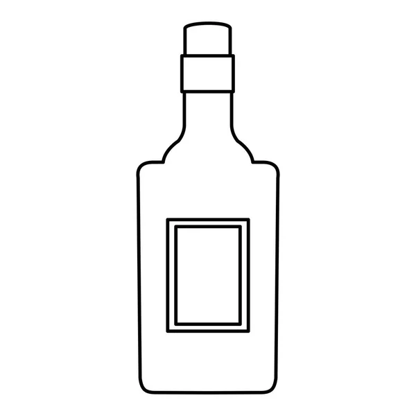 Diseño aislado de vectores de botellas de tequila mexicana — Archivo Imágenes Vectoriales