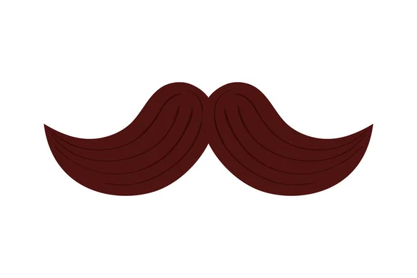 Diseño aislado del vector de bigote masculino — Archivo Imágenes Vectoriales
