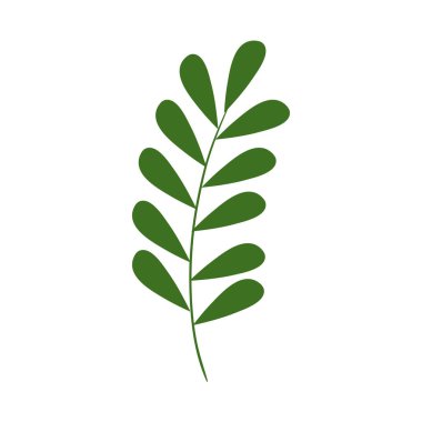 İzole edilmiş yaprak ikonu vektör tasarımı