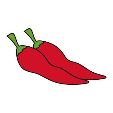 Biberli sebze vektör tasarımı