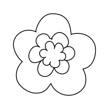 İzole çiçek ikonu vektör tasarımı