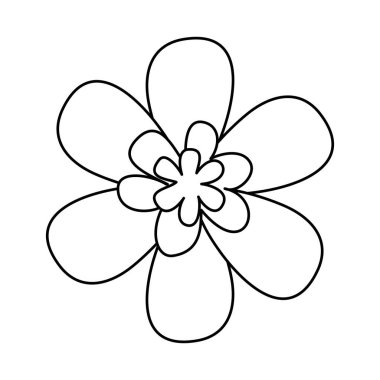 İzole çiçek ikonu vektör tasarımı
