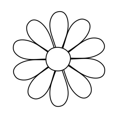 İzole çiçek ikonu vektör tasarımı