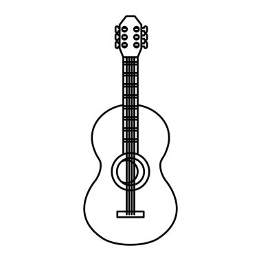 İzole gitar enstrüman vektör tasarımı