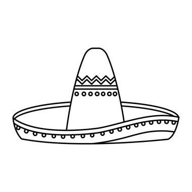 İzole edilmiş Meksika şapka vektör tasarımı