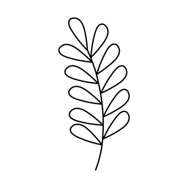 İzole edilmiş yaprak ikonu vektör tasarımı