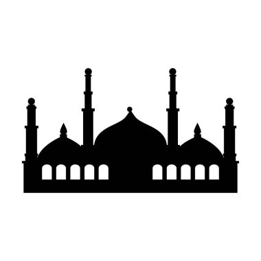 İzole edilmiş siluet tapınak vektör tasarımı