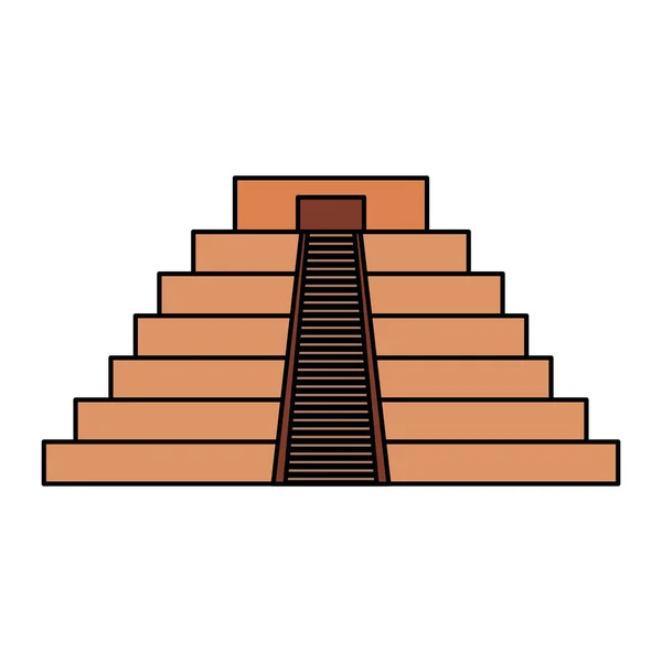 Conception isolée de vecteurs pyramidaux mexicains — Image vectorielle