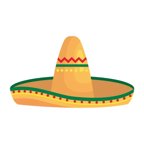 Diseño aislado de vector de sombrero mexicano — Vector de stock