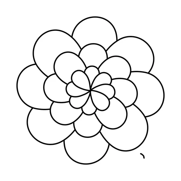 孤立的花卉图标矢量设计 — 图库矢量图片