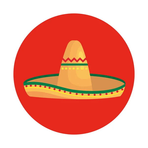 İzole edilmiş Meksika şapka vektör tasarımı — Stok Vektör